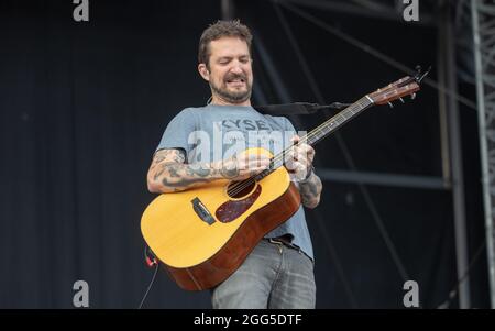 Frank Turner beim Victorious Festival 2021, Portsmouth, Hampshire, Großbritannien. August 2021. Kredit: Charlie Raven/Alamy Live Nachrichten Stockfoto