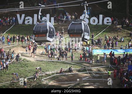 UCI 2021 Mountainbike Cross Country Weltmeisterschaft in Commezzadura am 28. August 2021. Men Olympic, (Foto von Pierre Teyssot/ESPA-Images) Stockfoto