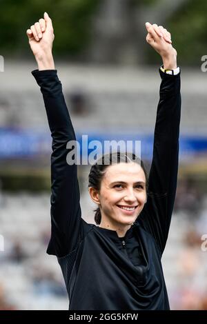 Mariya (Maria) Lasitskene (Frauen-Hochsprung) aus Russland tritt während der IAAF Wanda Diamond League, Meeting de Paris Leichtathletik-Veranstaltung am 28. August 2021 im Charlety-Stadion in Paris, Frankreich - Foto Victor Joly / DPPI Stockfoto