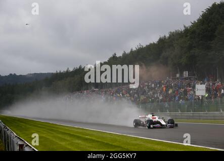 09 MAZEPIN Nikita (rus), Haas F1 Team VF-21 Ferrari, Aktion während des Grand Prix der Formel 1 Belgien, 12. Lauf der FIA Formel 1-Weltmeisterschaft 2021 vom 27. Bis 29. August 2021 auf dem Circuit de Spa-Francorchamps, in Stavelot, bei Liege, Belgien - Foto DPPI Stockfoto