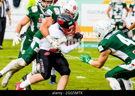 RB # 28 Leon Helm /Saarländische Hurrikane Stockfoto