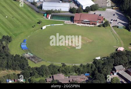 Luftaufnahme des Rochdale Cricket Club Stockfoto