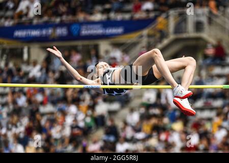 Mariya (Maria) Lasitskene (Frauen-Hochsprung) aus Russland tritt während der IAAF Wanda Diamond League, Meeting de Paris Leichtathletik-Veranstaltung am 28. August 2021 im Charlety-Stadion in Paris, Frankreich - Foto Victor Joly / DPPI Stockfoto