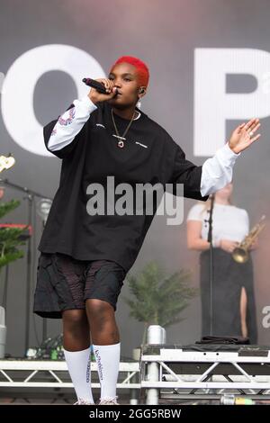 London, Großbritannien. August 2021. Arlo Parks Auftritt beim All Points East Music Festival im Victoria Park in London Credit: Glamourstock/Alamy Live News Credit: Glamourstock/Alamy Live News Stockfoto