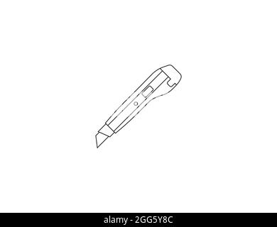 Symbolvektor für Klinge, Papiermesser Stock Vektor