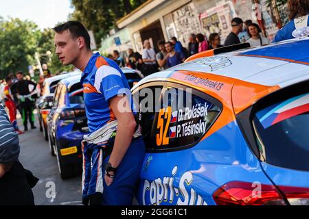 52 Daniel POLASEK (CZE), Petr TRESINSKY (CZE)Ford Fiesta Rally4, Yacco ACCR-Team, während der European Rally Championship ERC Barum Rallye 2021, vom 27. Bis 29. August, in Zlin, Tschechische Republik - Foto Jorge Cunha / DPPI Stockfoto