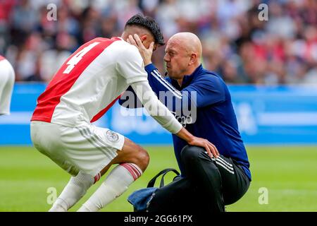 AMSTERDAM, NIEDERLANDE - 29. AUGUST: Edson Alvarez von Ajax während des niederländischen Eredivisie-Spiels zwischen Ajax und Vitesse in der Johan Cruijff Arena am 29. August 2021 in Amsterdam, Niederlande (Foto: Peter Lous/Orange Picts) Stockfoto