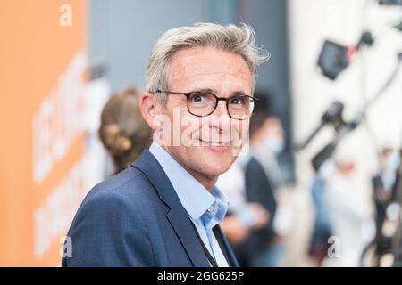 Stephane Troussel, Präsident des seine-Saint-Denis-rates und Mitglied der französischen Sozialistischen Partei, während des jährlichen Sommerkongresses der französischen Sozialistischen Partei. Blois, Frankreich, 28. August 2021. Foto von Daniel Derajinski/ABACAPRESS.COM Stockfoto