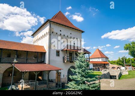 Wachturm und Festungsmauer in der Stadt Targu Mures, Rumänien Stockfoto