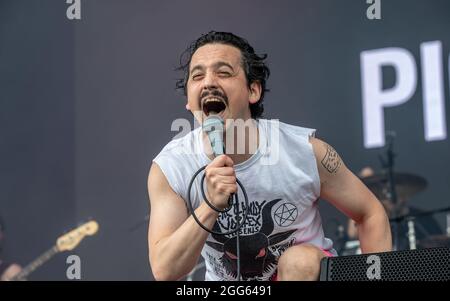 PIGS X7 beim Victorious Festival 2021, Portsmouth, Hampshire, Großbritannien. August 2021. Kredit: Charlie Raven/Alamy Live Nachrichten Stockfoto