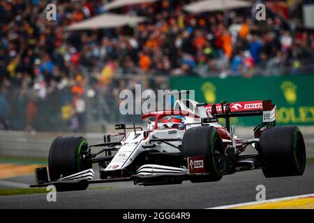 # 7 Kimi Räikkönen (FIN, Alfa Romeo Racing ORLEN), F1 Grand Prix von Belgien auf dem Circuit de Spa-Francorchamps am 28. August 2021 in Spa-Francorchamps, Belgien. (Foto von HOCH ZWEI) Stockfoto