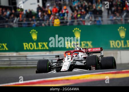 # 7 Kimi Räikkönen (FIN, Alfa Romeo Racing ORLEN), F1 Grand Prix von Belgien auf dem Circuit de Spa-Francorchamps am 28. August 2021 in Spa-Francorchamps, Belgien. (Foto von HOCH ZWEI) Stockfoto
