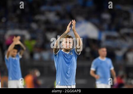 Roma, Italien. August 2021. Ciro unbeweglich der SS Lazio während der Serie EIN Fußballspiel zwischen SS Lazio und Spezia Calcio im Olimpico-Stadion in Rom (Italien), 28. August 2021. Foto Antonietta Baldassarre/Insidefoto Kredit: Insidefoto srl/Alamy Live News Stockfoto