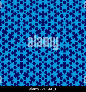 Nahtloses Muster mit geometrischen Motiven in 2 Farben Stockfoto