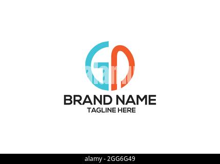 Design mit GD-Logo und minimalistischem logo-Design mit GD-Schriftzug Stock Vektor