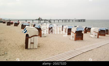 Strandkörbe in Timmendorfer Strand (Schleswig-Holstein) Stockfoto