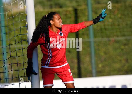 Selena Delia Babb von UC Sampdoria in Aktion gesehen während der italienischen Fußball-Liga EIN Frauen-2021/2022-Spiel zwischen SS Lazio 2015 gegen UC Sampdoria im Stadion Mirko Fersini Stockfoto