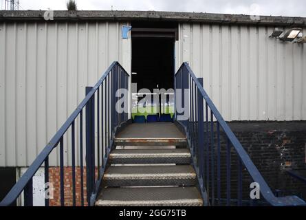 Luton, England, 28. August 2021. Gesamtansicht des Stadions während des Spiels der Sky Bet Championship in der Kenilworth Road, Luton. Bildnachweis sollte lauten: Simon Bellis / Sportimage Stockfoto