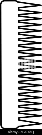 Bartkamm, Symboldarstellung, Vektor auf weißem Hintergrund Stock Vektor