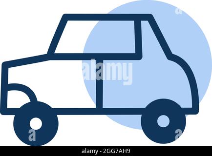 Geländewagen, Symboldarstellung, Vektor auf weißem Hintergrund Stock Vektor
