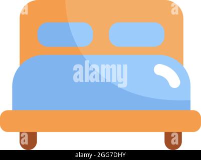 Holzbett, Symbolillustration, Vektor auf weißem Hintergrund Stock Vektor
