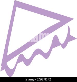 Violettes Sandwich, Symboldarstellung, Vektor auf weißem Hintergrund Stock Vektor