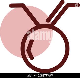 Taurus Horoskop-Zeichen, Symbolillustration, Vektor auf weißem Hintergrund Stock Vektor