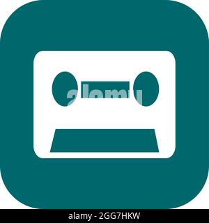 Retro-Kassette, Symboldarstellung, Vektor auf weißem Hintergrund Stock Vektor