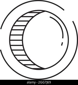 Junger Mond, Symbolillustration, Vektor auf weißem Hintergrund Stock Vektor