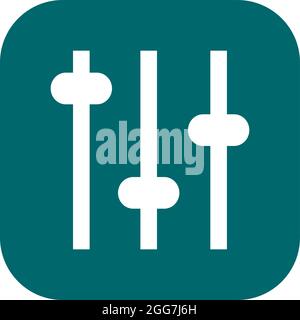 Soundmixer, Symboldarstellung, Vektor auf weißem Hintergrund Stock Vektor