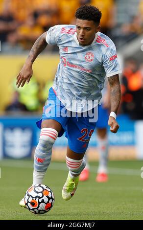 Wolverhampton, England, 29. August 2021. Jadon Sancho von Manchester United während des Premier League-Spiels in Molineux, Wolverhampton. Bildnachweis sollte lauten: Darren Staples / Sportimage Credit: Sportimage/Alamy Live News Stockfoto