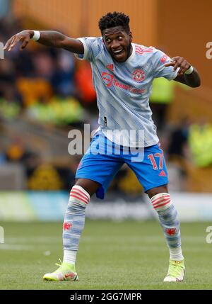 Wolverhampton, England, 29. August 2021. Fred von Manchester United während des Premier League-Spiels in Molineux, Wolverhampton. Bildnachweis sollte lauten: Darren Staples / Sportimage Credit: Sportimage/Alamy Live News Stockfoto