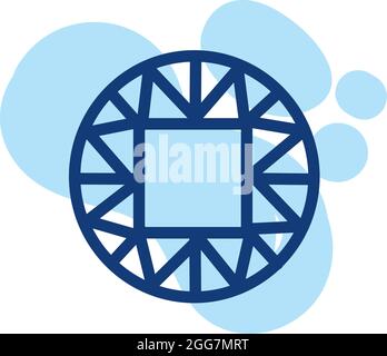 Lapislazuli Stein, Symbolillustration, Vektor auf weißem Hintergrund Stock Vektor