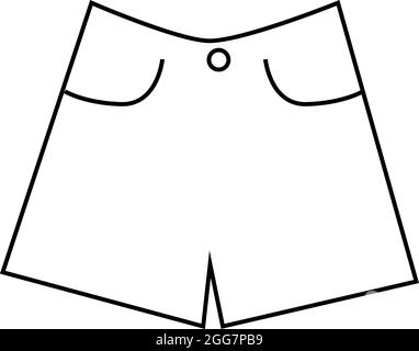 Sommershorts, Symbolillustration, Vektor auf weißem Hintergrund Stock Vektor