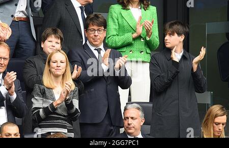 London, Großbritannien. August 2021. 29. August 2021 - Tottenham Hotspur gegen Watford - Premier League Michael McIntyre in der Directors Box während des Premier League-Spiels im Tottenham Hotspur Stadium, London. Bildquelle : Mark Pain/Alamy Live News Stockfoto