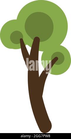 Englischer Walnussbaum, Symbolillustration, Vektor auf weißem Hintergrund Stock Vektor