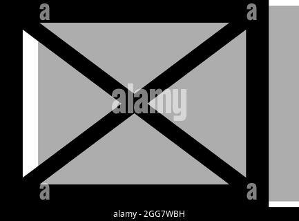 Graue Mail, Illustration, auf weißem Hintergrund. Stock Vektor