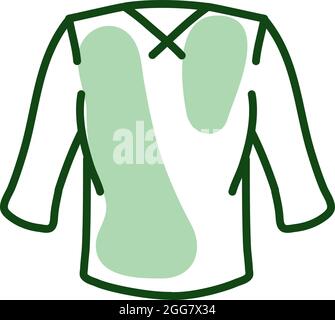 Langarm-Shirt, Illustration, auf weißem Hintergrund. Stock Vektor