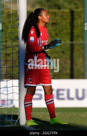 Selena Delia Babb von UC Sampdoria in Aktion während der italienischen Fußball-Liga EIN Frauen-2021/2022-Spiel zwischen SS Lazio 2015 ARL gegen UC Sampdoria im Stadion Mirko Fersini Stockfoto