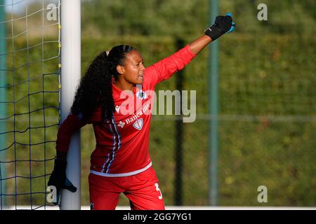 Selena Delia Babb von UC Sampdoria in Aktion während der italienischen Fußball-Liga EIN Frauen-2021/2022-Spiel zwischen SS Lazio 2015 ARL gegen UC Sampdoria im Stadion Mirko Fersini Stockfoto