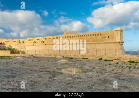 Malta, Südostregion, Valletta, Außenansicht der Festung Stockfoto