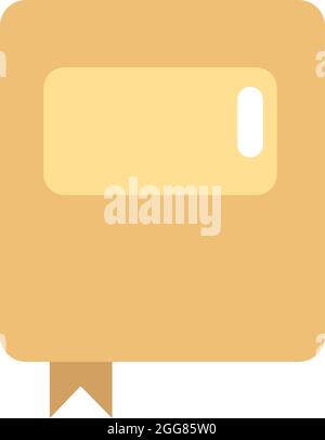 Goldenes Buch, Illustration, auf weißem Hintergrund. Stock Vektor