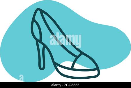 Oxfords Heels, Illustration, auf weißem Hintergrund. Stock Vektor