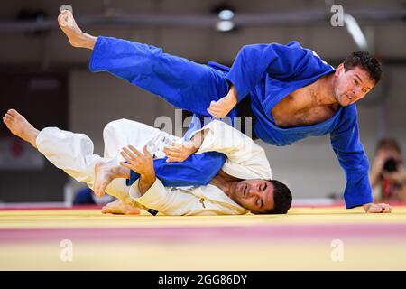 TOKIO, JAPAN. 29. August 2021. Während des Judo-Wettbewerbs der Paralympischen Spiele von Tokio 2020 im Olympiastadion am Sonntag, 29. August 2021 in TOKIO, JAPAN. Kredit: Taka G Wu/Alamy Live Nachrichten Stockfoto