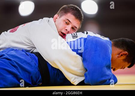 TOKIO, JAPAN. 29. August 2021. Während des Judo-Wettbewerbs der Paralympischen Spiele von Tokio 2020 im Olympiastadion am Sonntag, 29. August 2021 in TOKIO, JAPAN. Kredit: Taka G Wu/Alamy Live Nachrichten Stockfoto