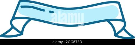 Blaues Banner, Illustration, Vektor auf weißem Hintergrund. Stock Vektor