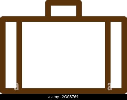 Braune Manntasche, Illustration, Vektor auf weißem Hintergrund. Stock Vektor