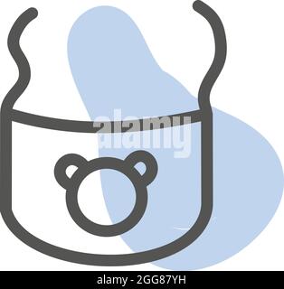 Blaues Baby Set, Illustration, Vektor auf weißem Hintergrund. Stock Vektor