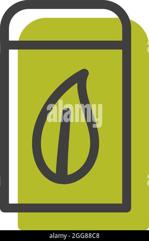 Interessanter Teebeutel, Illustration, Vektor auf weißem Hintergrund. Stock Vektor