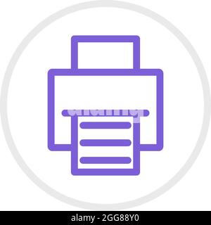 Blauer Drucker, Illustration, Vektor auf weißem Hintergrund. Stock Vektor